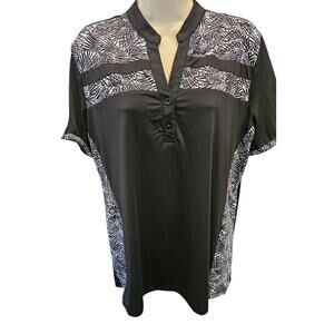 JACK SMITH Women's Golf Polo Moisture Wicking UPF 50+ Short Sleeve Shirts L EUC^